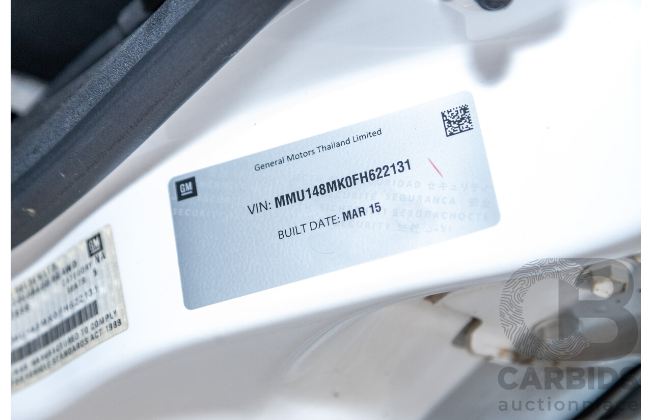 3/2015 Holden Colorado LTZ (4x4) RG MY15 4d Crew Cab P/Up White Turbo Diesel 2.8L