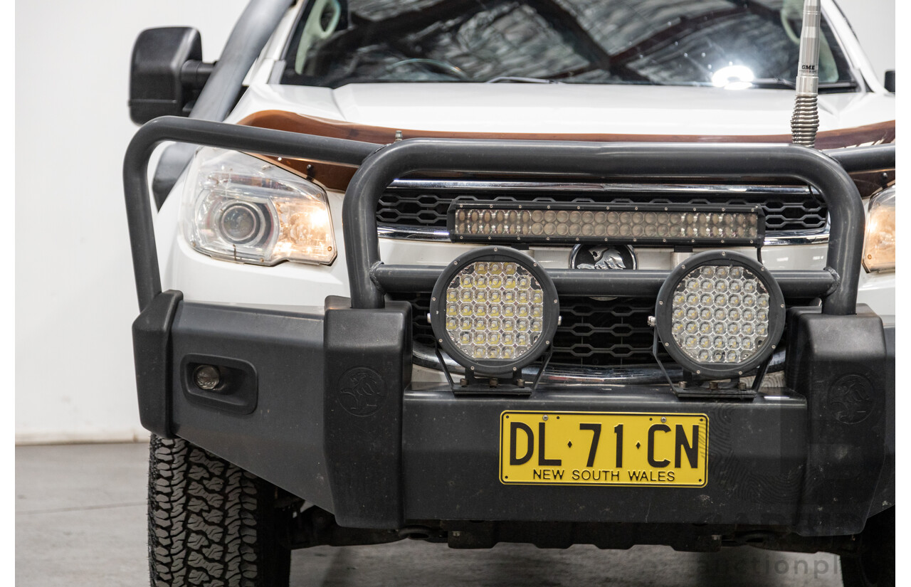3/2015 Holden Colorado LTZ (4x4) RG MY15 4d Crew Cab P/Up White Turbo Diesel 2.8L