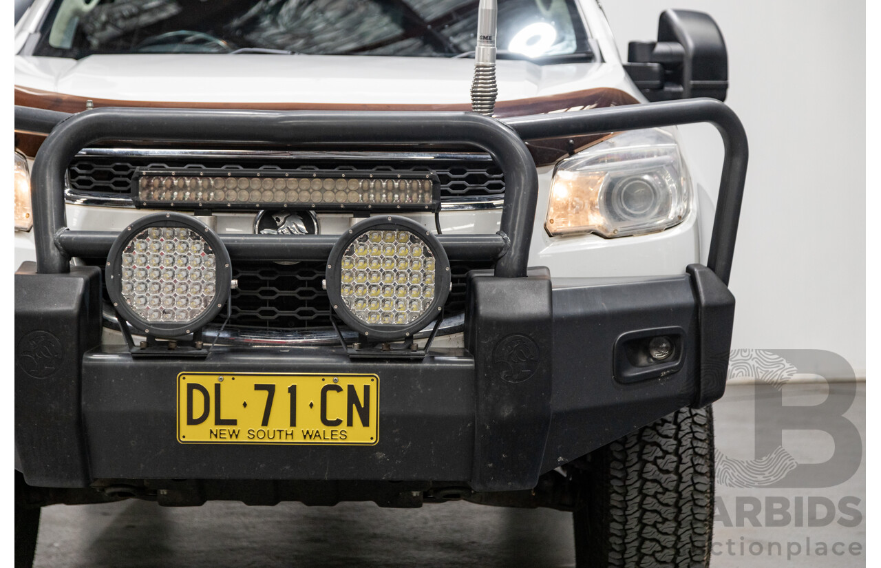 3/2015 Holden Colorado LTZ (4x4) RG MY15 4d Crew Cab P/Up White Turbo Diesel 2.8L