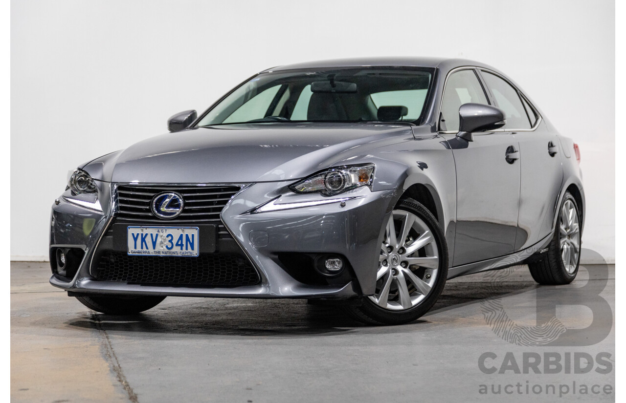 7/2015 Lexus IS300h Luxury Hybrid AVE30R MY15 4d Sedan Mercury Grey Metallic 2.5L - Hybrid