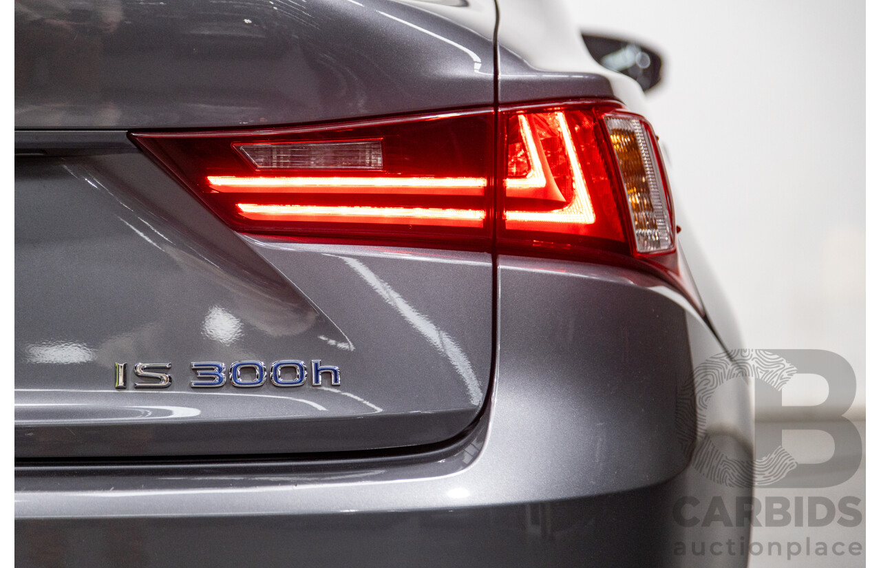 7/2015 Lexus IS300h Luxury Hybrid AVE30R MY15 4d Sedan Mercury Grey Metallic 2.5L - Hybrid