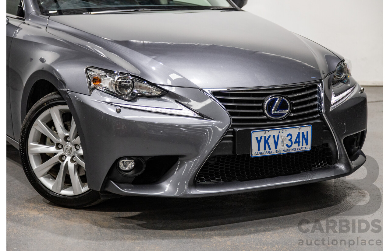 7/2015 Lexus IS300h Luxury Hybrid AVE30R MY15 4d Sedan Mercury Grey Metallic 2.5L - Hybrid
