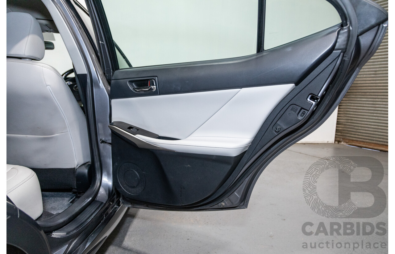 7/2015 Lexus IS300h Luxury Hybrid AVE30R MY15 4d Sedan Mercury Grey Metallic 2.5L - Hybrid