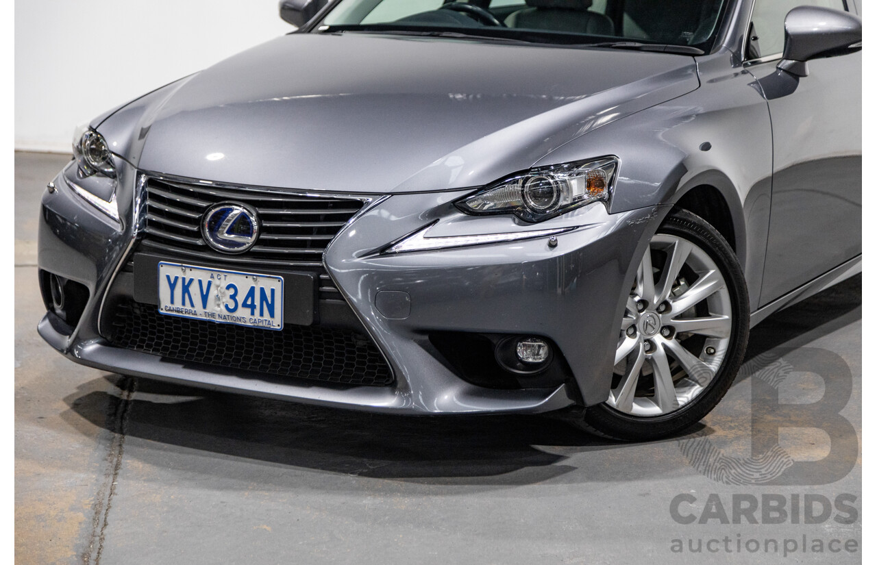 7/2015 Lexus IS300h Luxury Hybrid AVE30R MY15 4d Sedan Mercury Grey Metallic 2.5L - Hybrid