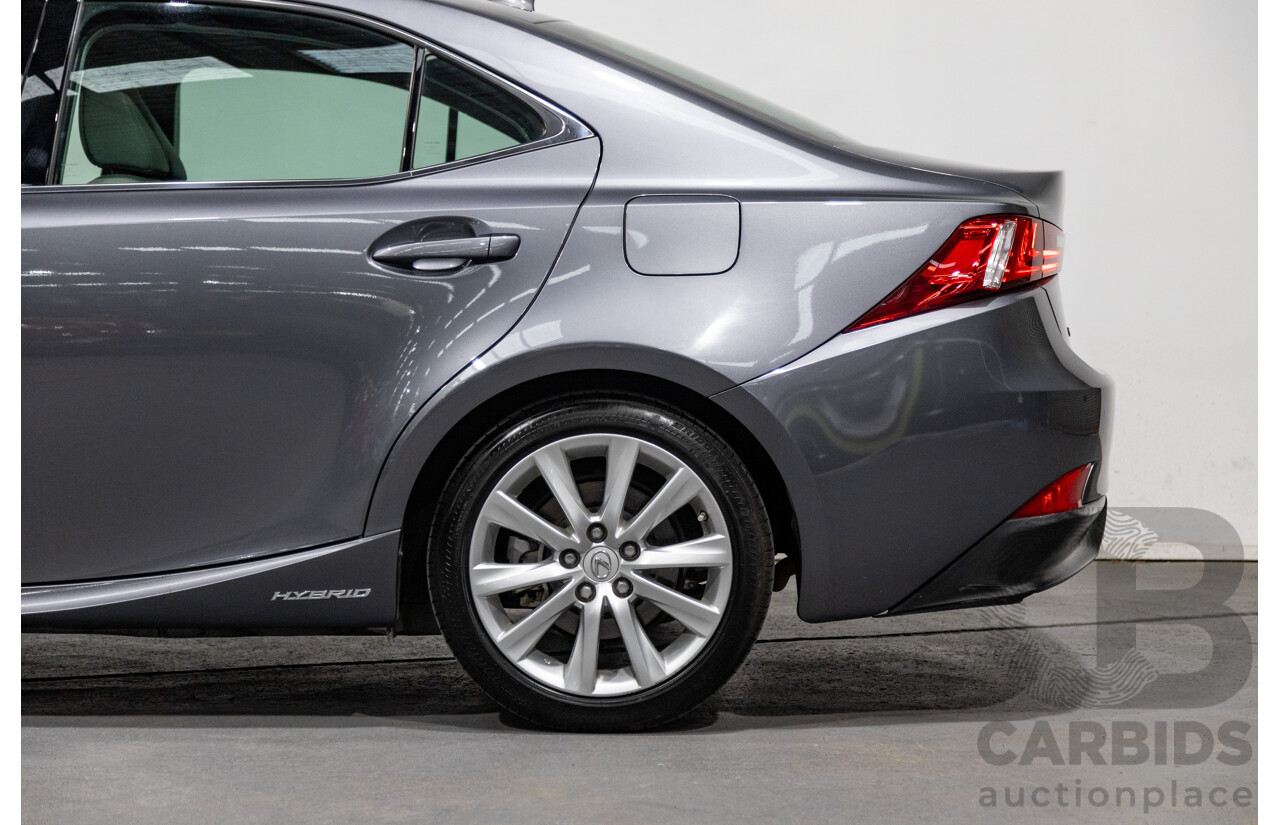 7/2015 Lexus IS300h Luxury Hybrid AVE30R MY15 4d Sedan Mercury Grey Metallic 2.5L - Hybrid