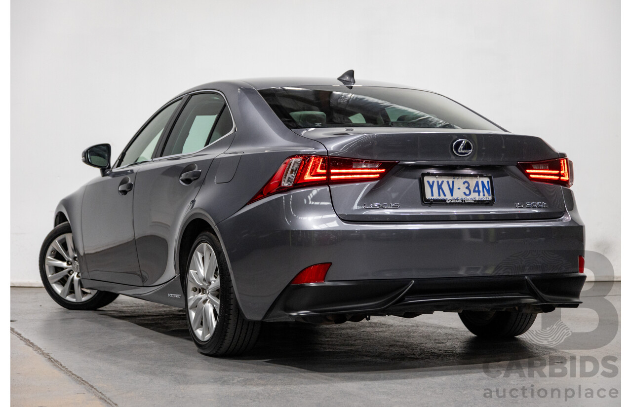 7/2015 Lexus IS300h Luxury Hybrid AVE30R MY15 4d Sedan Mercury Grey Metallic 2.5L - Hybrid
