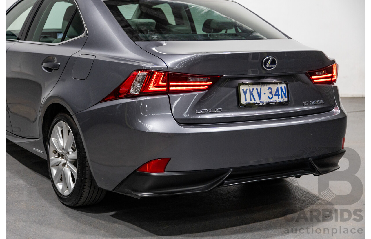 7/2015 Lexus IS300h Luxury Hybrid AVE30R MY15 4d Sedan Mercury Grey Metallic 2.5L - Hybrid