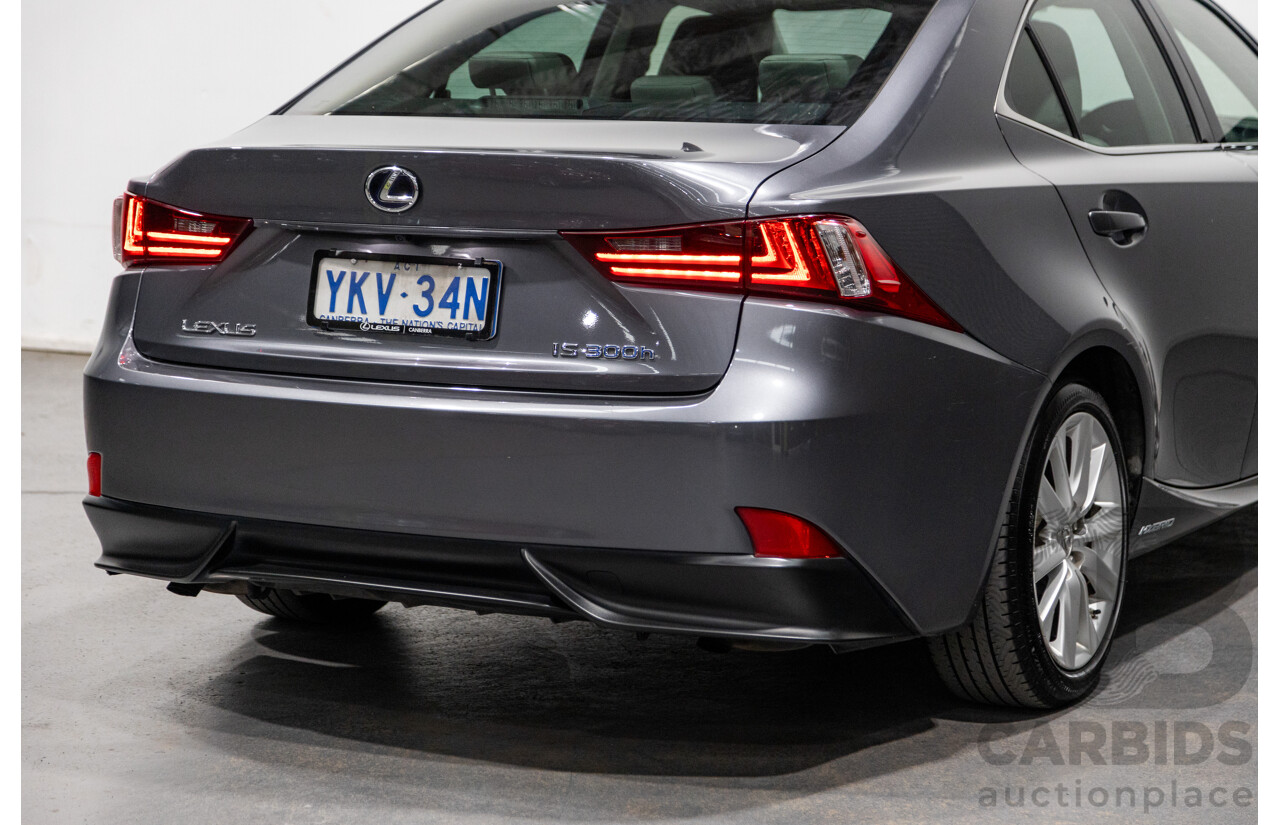 7/2015 Lexus IS300h Luxury Hybrid AVE30R MY15 4d Sedan Mercury Grey Metallic 2.5L - Hybrid