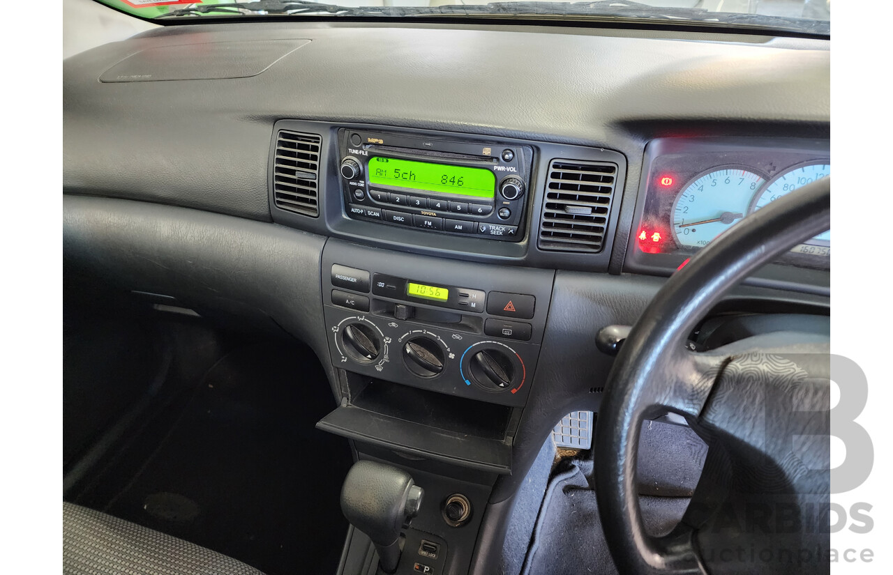 03/2005 Toyota Corolla CONQUEST SECA FWD ZZE122R 5D Hatchback Silver 1.8L