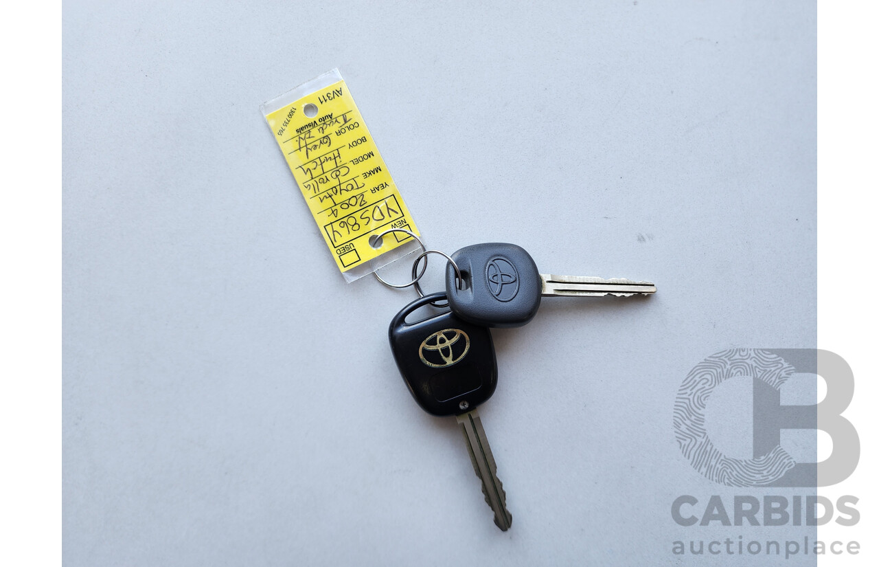 03/2005 Toyota Corolla CONQUEST SECA FWD ZZE122R 5D Hatchback Silver 1.8L