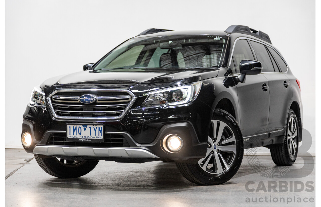 3/2018 Subaru Outback 2.5i (AWD) 5GEN B6A MY18 4d Wagon Crystal Black Mica 2.5L