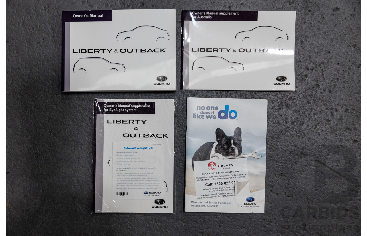 3/2018 Subaru Outback 2.5i (AWD) 5GEN B6A MY18 4d Wagon Crystal Black Mica 2.5L