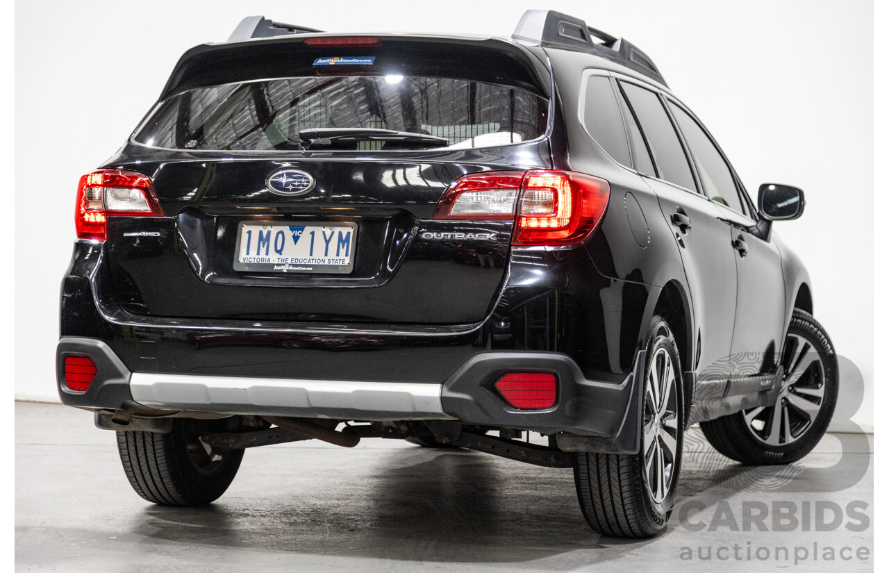 3/2018 Subaru Outback 2.5i (AWD) 5GEN B6A MY18 4d Wagon Crystal Black Mica 2.5L