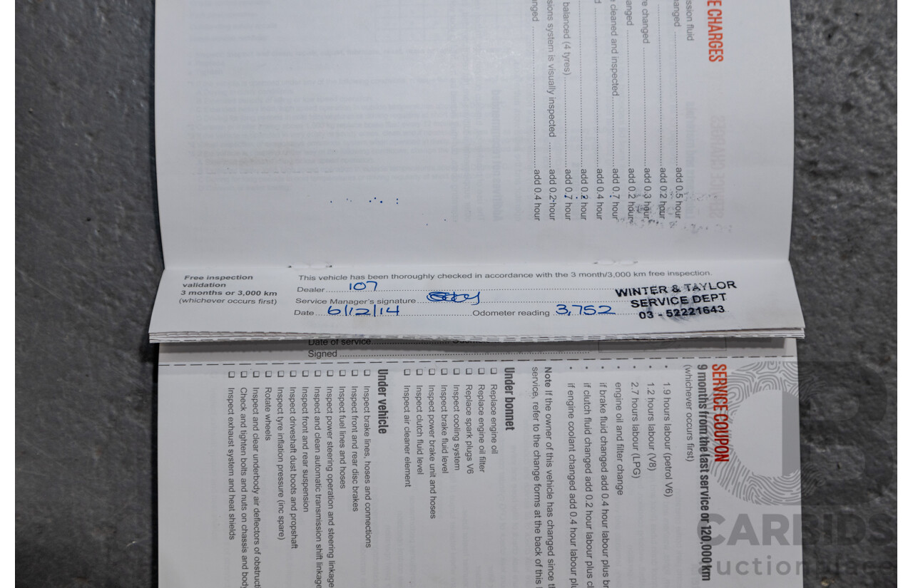 7/2014 Holden Commodore Ute SS VF Utility Perfect Blue Metallic V8 6.0L