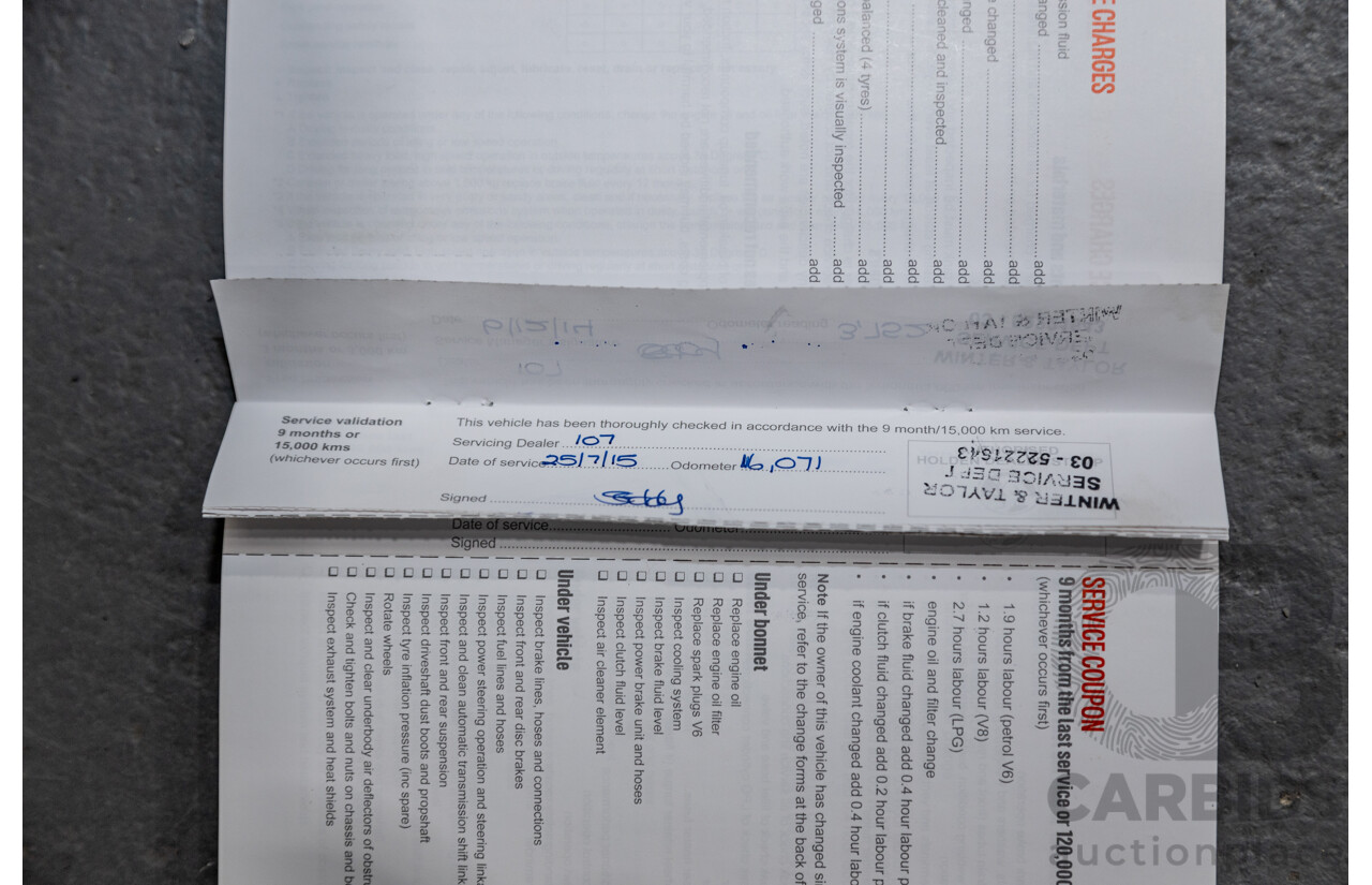 7/2014 Holden Commodore Ute SS VF Utility Perfect Blue Metallic V8 6.0L