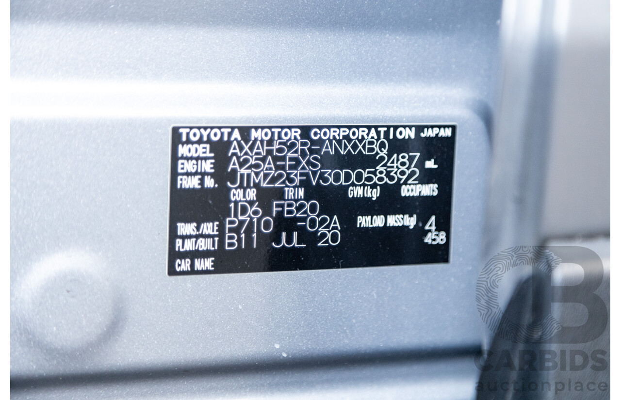 07/2020 Toyota RAV4 GX Hybrid AXAH52R MY20 4d Wagon Silver Sky Metallic 2.5L / 88kw Hybrid