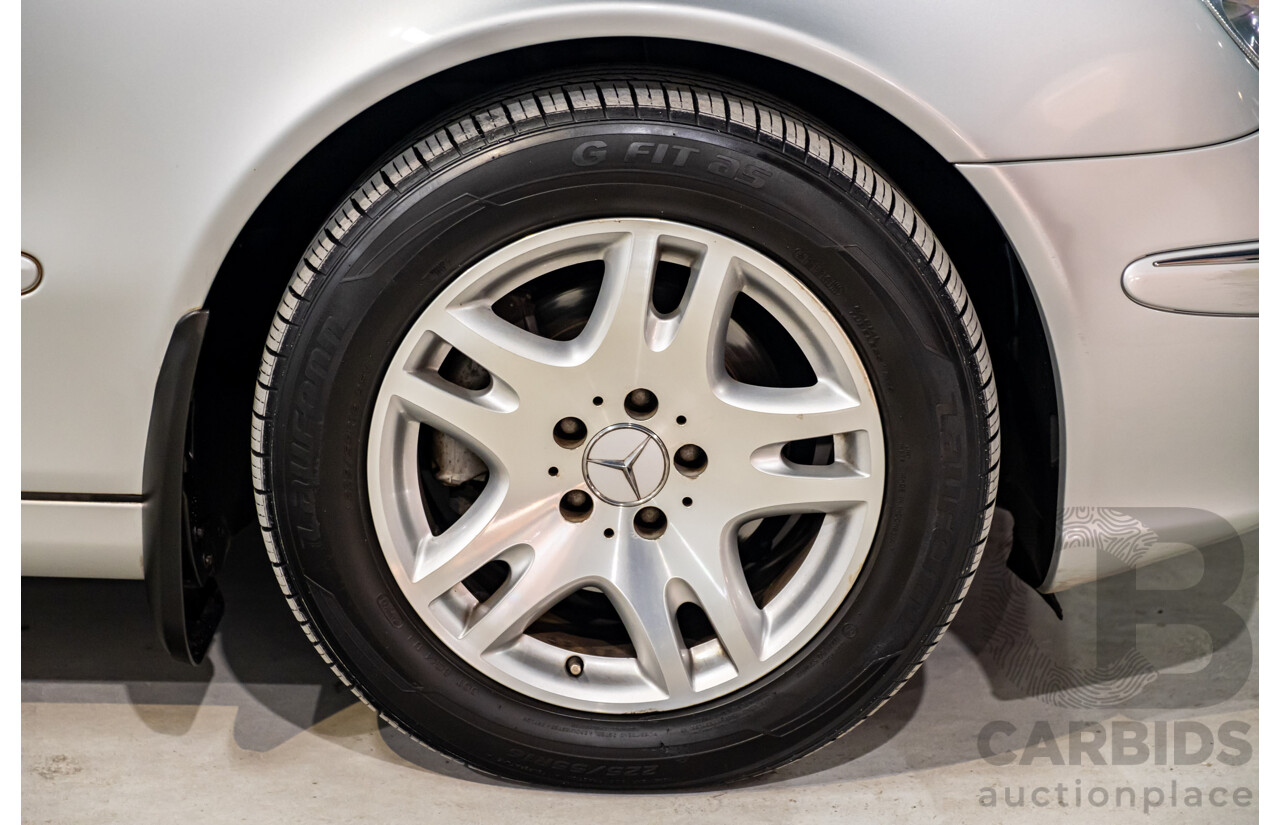 10/2003 Mercedes Benz E320 Elegance 211 4d Sedan Brilliant Silver Metallic V6 3.2L