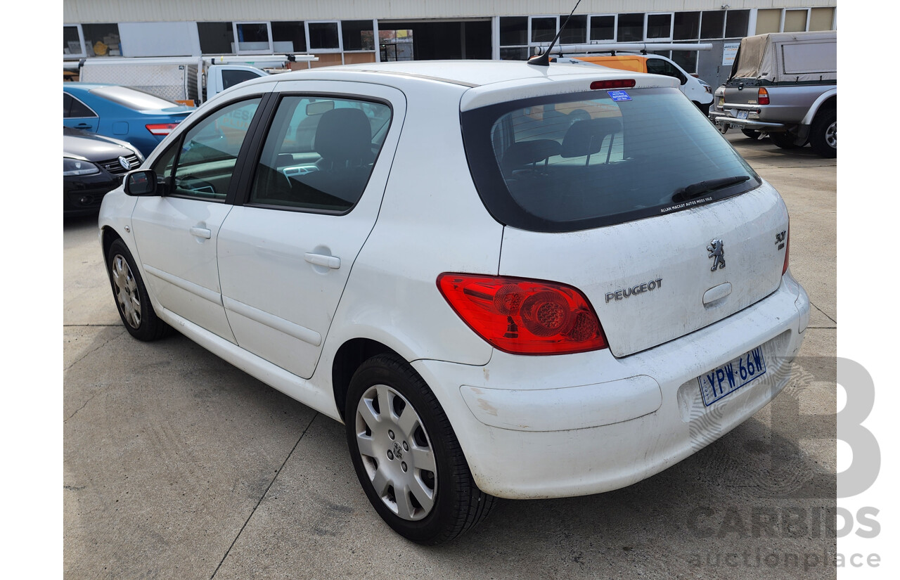 02/2007 Peugeot 307 XS HDi 1.6 FWD MY06 UPGRADE 5D Hatchback White 1.6L
