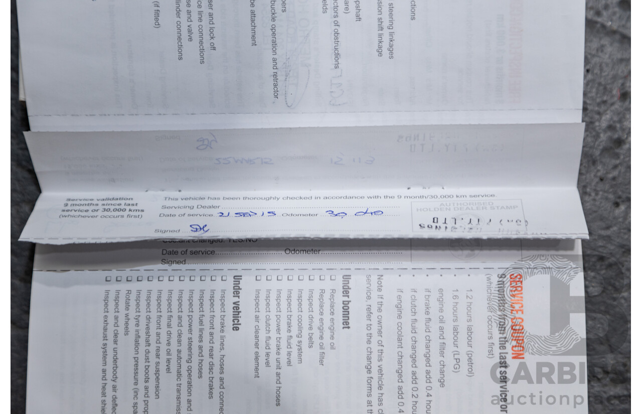 5/2014 Holden Calais VF 4d Sedan Heron White V6 3.6L