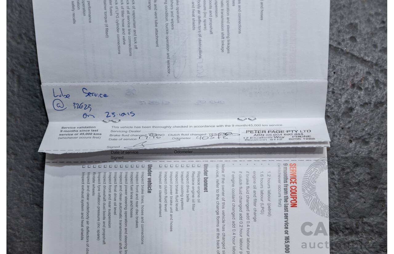 5/2014 Holden Calais VF 4d Sedan Heron White V6 3.6L