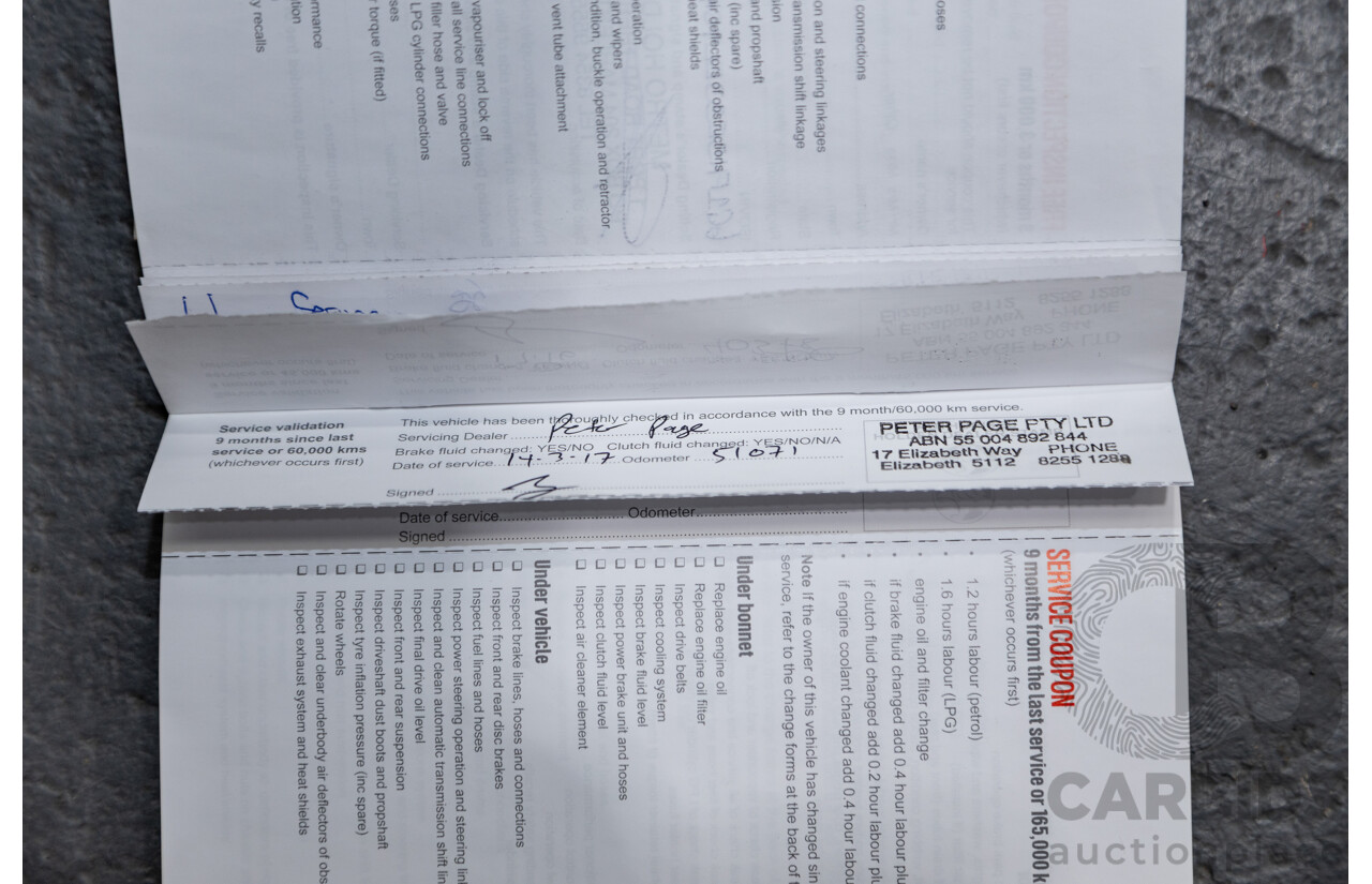 5/2014 Holden Calais VF 4d Sedan Heron White V6 3.6L