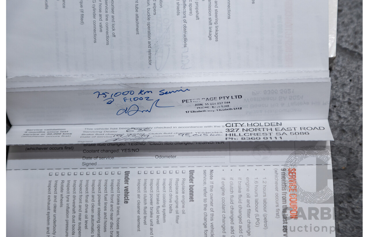 5/2014 Holden Calais VF 4d Sedan Heron White V6 3.6L