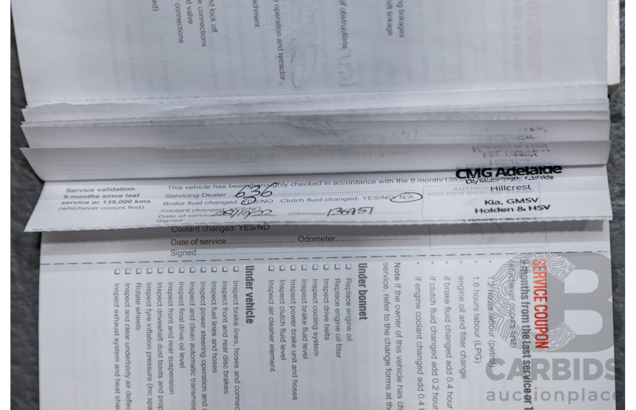 5/2014 Holden Calais VF 4d Sedan Heron White V6 3.6L