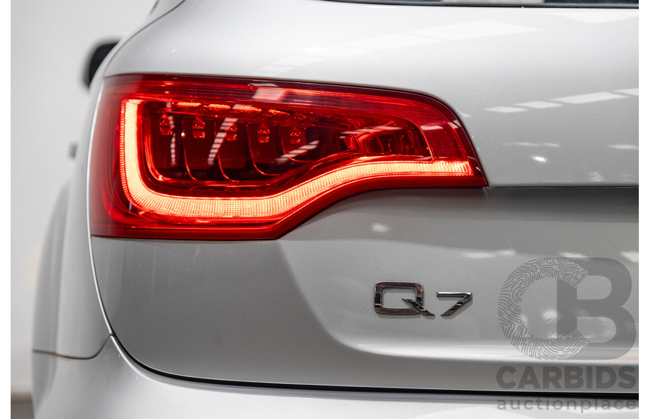 6/2010 Audi Q7 4.2 TDI Quattro (AWD) S-Line Package MY10 Upgrade 4d Wagon Ice Silver Metallic Turbo Diesel V8 4.2L - 7 Seater