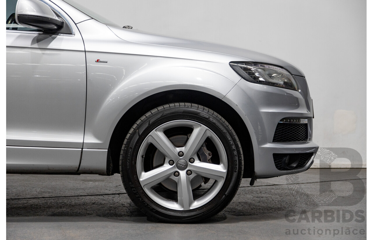 6/2010 Audi Q7 4.2 TDI Quattro (AWD) S-Line Package MY10 Upgrade 4d Wagon Ice Silver Metallic Turbo Diesel V8 4.2L - 7 Seater
