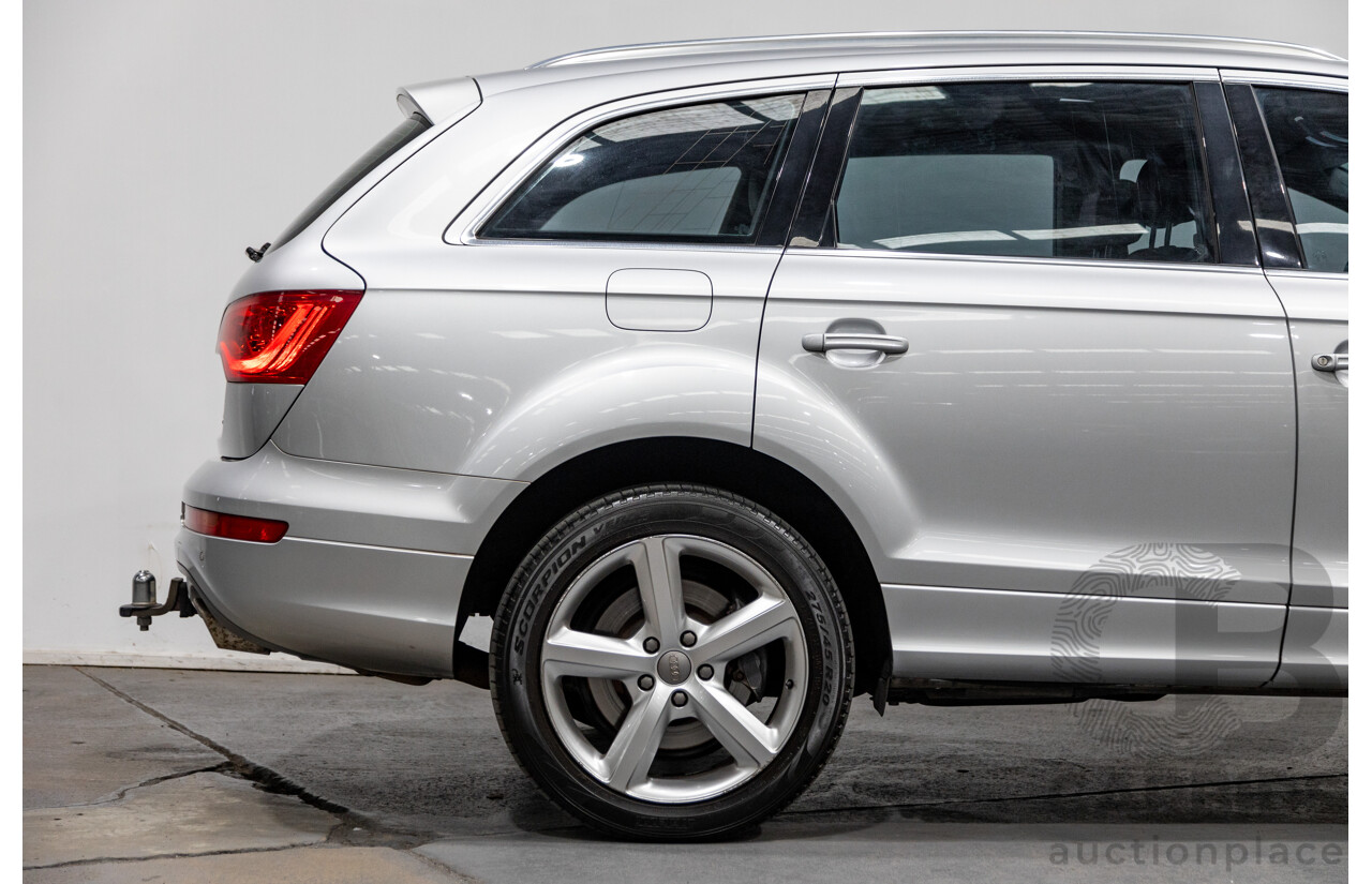 6/2010 Audi Q7 4.2 TDI Quattro (AWD) S-Line Package MY10 Upgrade 4d Wagon Ice Silver Metallic Turbo Diesel V8 4.2L - 7 Seater