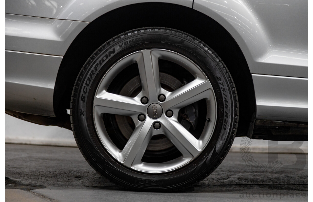 6/2010 Audi Q7 4.2 TDI Quattro (AWD) S-Line Package MY10 Upgrade 4d Wagon Ice Silver Metallic Turbo Diesel V8 4.2L - 7 Seater