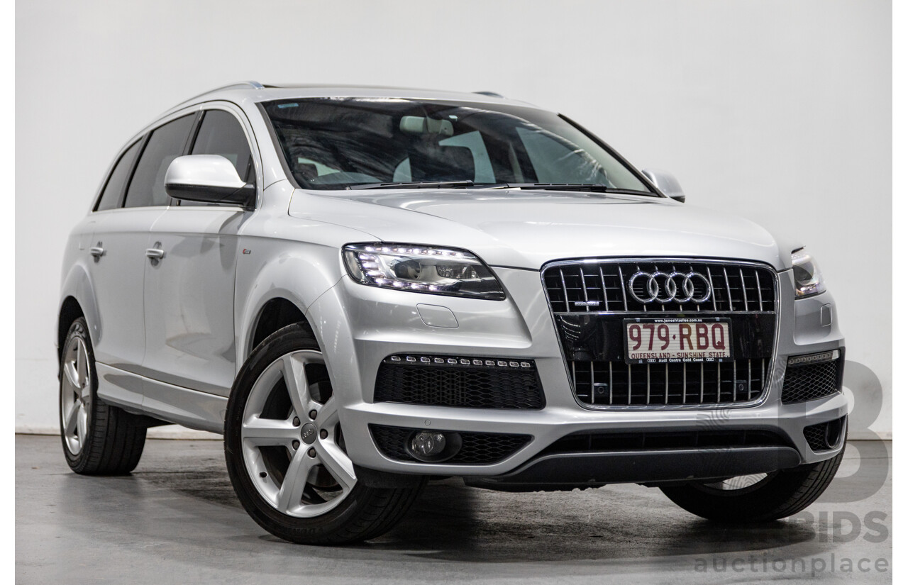 6/2010 Audi Q7 4.2 TDI Quattro (AWD) S-Line Package MY10 Upgrade 4d Wagon Ice Silver Metallic Turbo Diesel V8 4.2L - 7 Seater