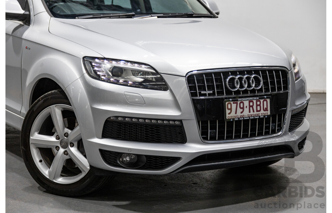 6/2010 Audi Q7 4.2 TDI Quattro (AWD) S-Line Package MY10 Upgrade 4d Wagon Ice Silver Metallic Turbo Diesel V8 4.2L - 7 Seater