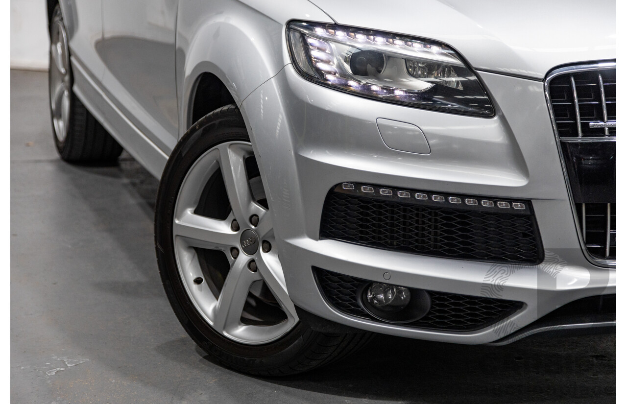 6/2010 Audi Q7 4.2 TDI Quattro (AWD) S-Line Package MY10 Upgrade 4d Wagon Ice Silver Metallic Turbo Diesel V8 4.2L - 7 Seater