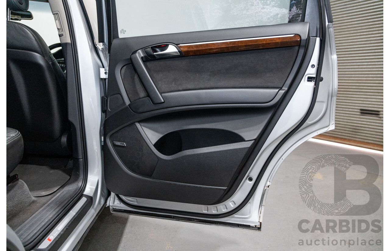6/2010 Audi Q7 4.2 TDI Quattro (AWD) S-Line Package MY10 Upgrade 4d Wagon Ice Silver Metallic Turbo Diesel V8 4.2L - 7 Seater
