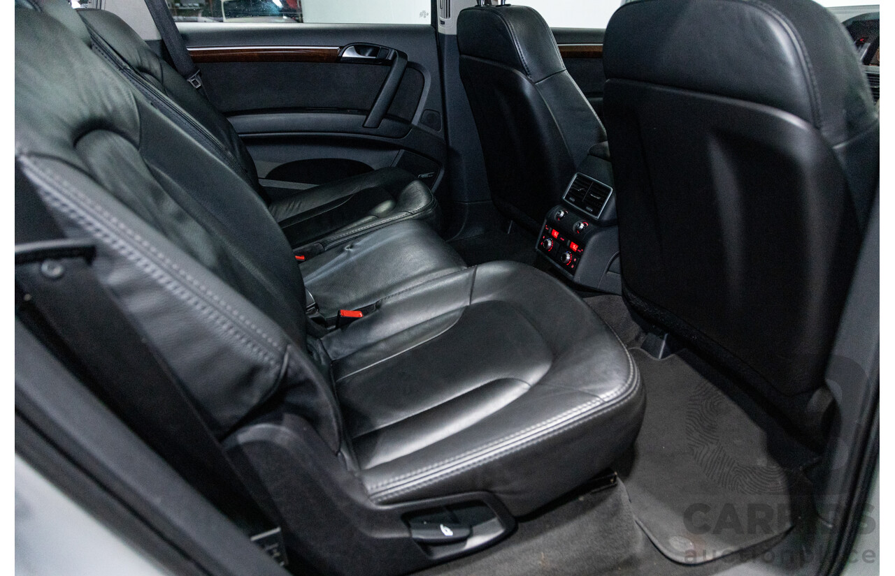 6/2010 Audi Q7 4.2 TDI Quattro (AWD) S-Line Package MY10 Upgrade 4d Wagon Ice Silver Metallic Turbo Diesel V8 4.2L - 7 Seater