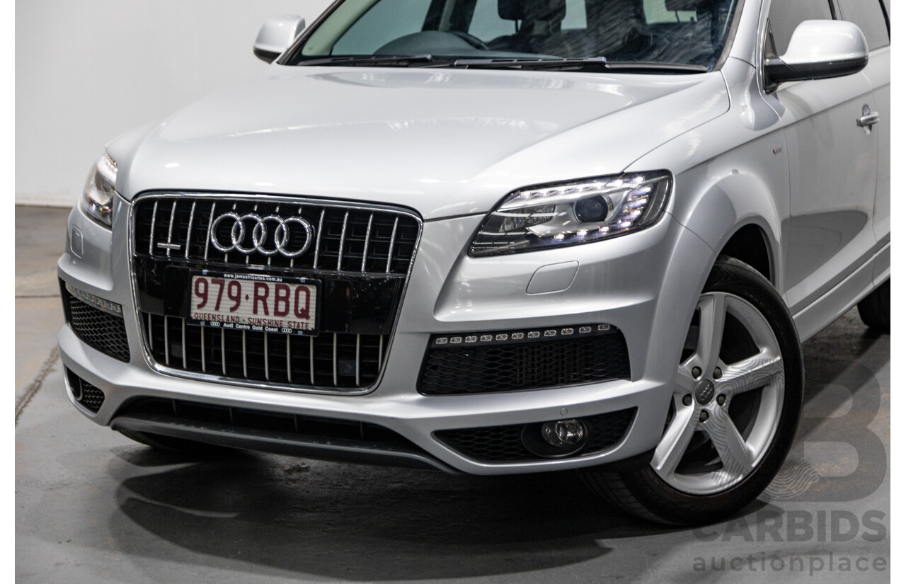 6/2010 Audi Q7 4.2 TDI Quattro (AWD) S-Line Package MY10 Upgrade 4d Wagon Ice Silver Metallic Turbo Diesel V8 4.2L - 7 Seater