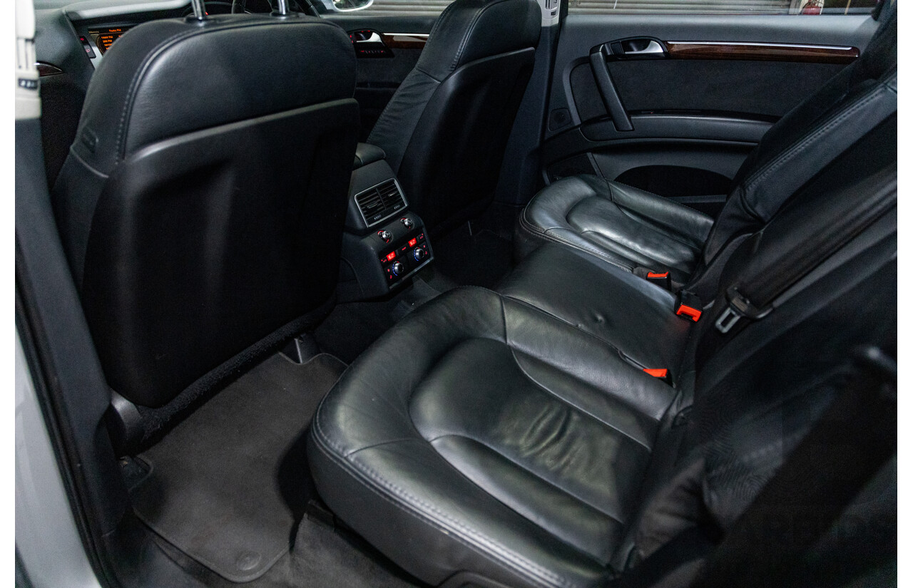 6/2010 Audi Q7 4.2 TDI Quattro (AWD) S-Line Package MY10 Upgrade 4d Wagon Ice Silver Metallic Turbo Diesel V8 4.2L - 7 Seater