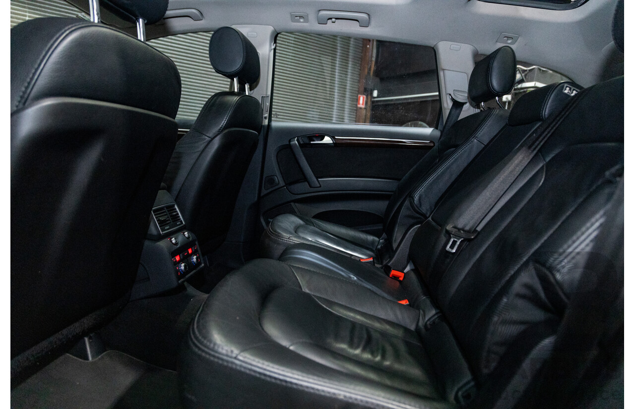 6/2010 Audi Q7 4.2 TDI Quattro (AWD) S-Line Package MY10 Upgrade 4d Wagon Ice Silver Metallic Turbo Diesel V8 4.2L - 7 Seater