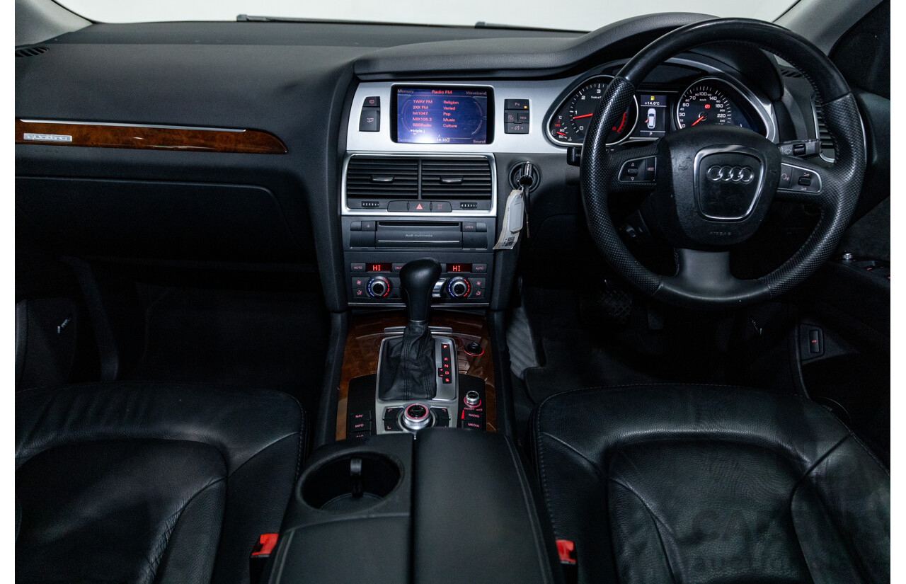 6/2010 Audi Q7 4.2 TDI Quattro (AWD) S-Line Package MY10 Upgrade 4d Wagon Ice Silver Metallic Turbo Diesel V8 4.2L - 7 Seater