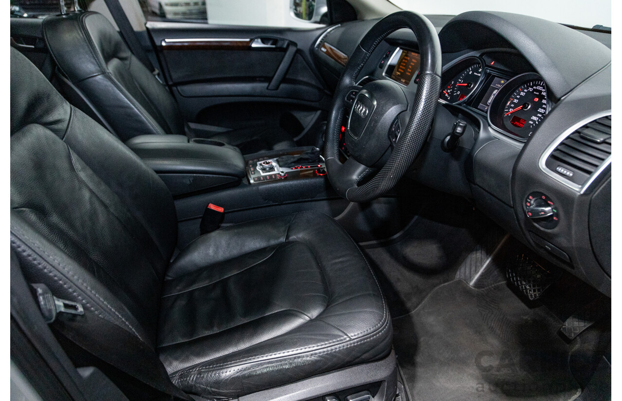 6/2010 Audi Q7 4.2 TDI Quattro (AWD) S-Line Package MY10 Upgrade 4d Wagon Ice Silver Metallic Turbo Diesel V8 4.2L - 7 Seater