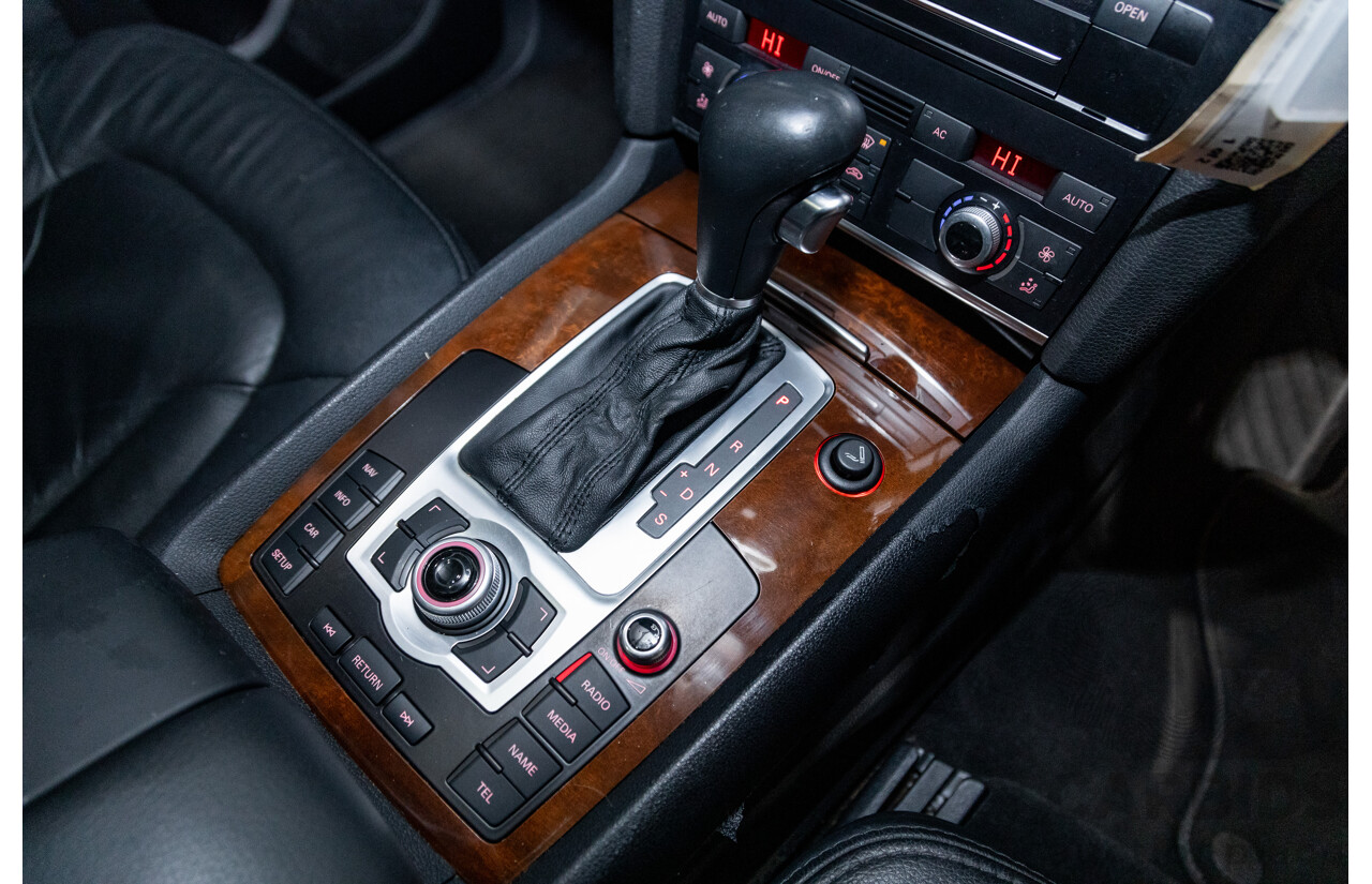 6/2010 Audi Q7 4.2 TDI Quattro (AWD) S-Line Package MY10 Upgrade 4d Wagon Ice Silver Metallic Turbo Diesel V8 4.2L - 7 Seater