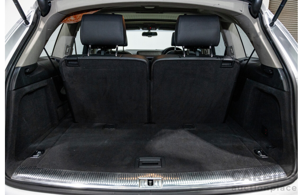 6/2010 Audi Q7 4.2 TDI Quattro (AWD) S-Line Package MY10 Upgrade 4d Wagon Ice Silver Metallic Turbo Diesel V8 4.2L - 7 Seater