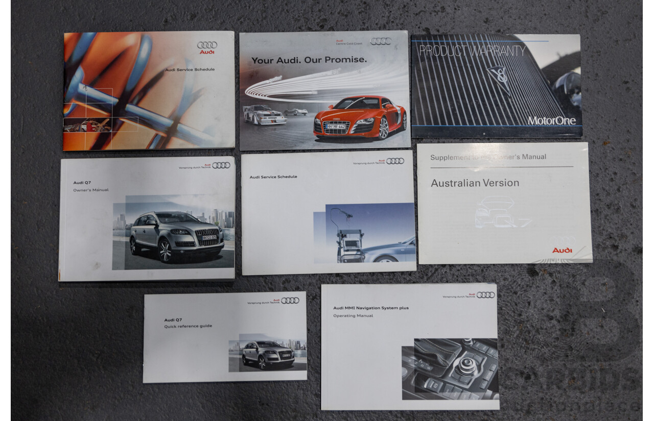 6/2010 Audi Q7 4.2 TDI Quattro (AWD) S-Line Package MY10 Upgrade 4d Wagon Ice Silver Metallic Turbo Diesel V8 4.2L - 7 Seater