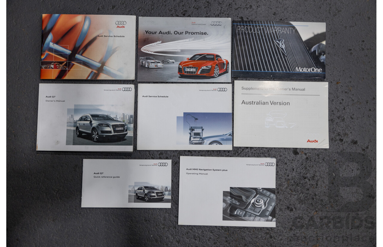 6/2010 Audi Q7 4.2 TDI Quattro (AWD) S-Line Package MY10 Upgrade 4d Wagon Ice Silver Metallic Turbo Diesel V8 4.2L - 7 Seater