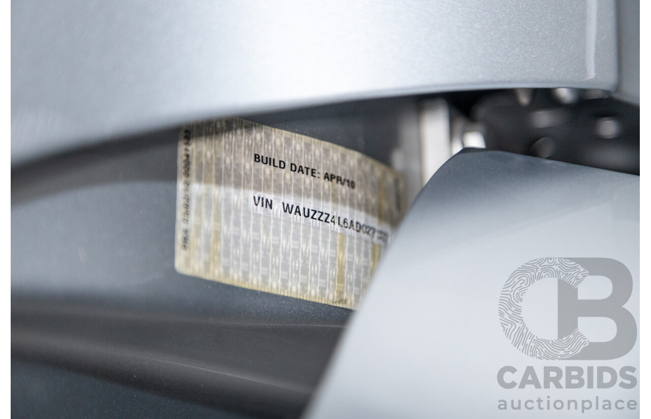 6/2010 Audi Q7 4.2 TDI Quattro (AWD) S-Line Package MY10 Upgrade 4d Wagon Ice Silver Metallic Turbo Diesel V8 4.2L - 7 Seater