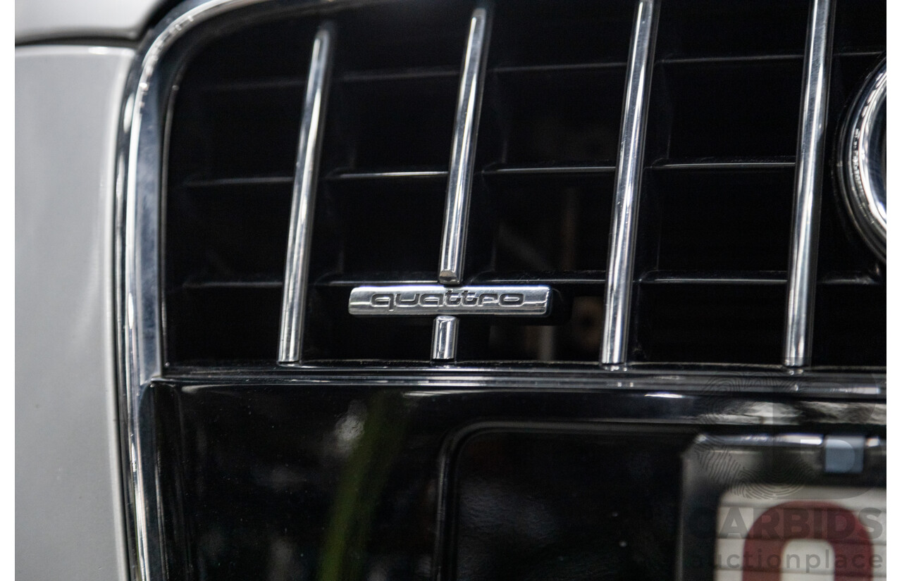 6/2010 Audi Q7 4.2 TDI Quattro (AWD) S-Line Package MY10 Upgrade 4d Wagon Ice Silver Metallic Turbo Diesel V8 4.2L - 7 Seater