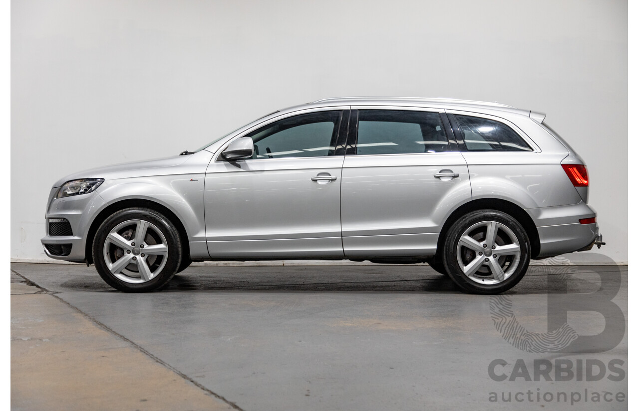 6/2010 Audi Q7 4.2 TDI Quattro (AWD) S-Line Package MY10 Upgrade 4d Wagon Ice Silver Metallic Turbo Diesel V8 4.2L - 7 Seater