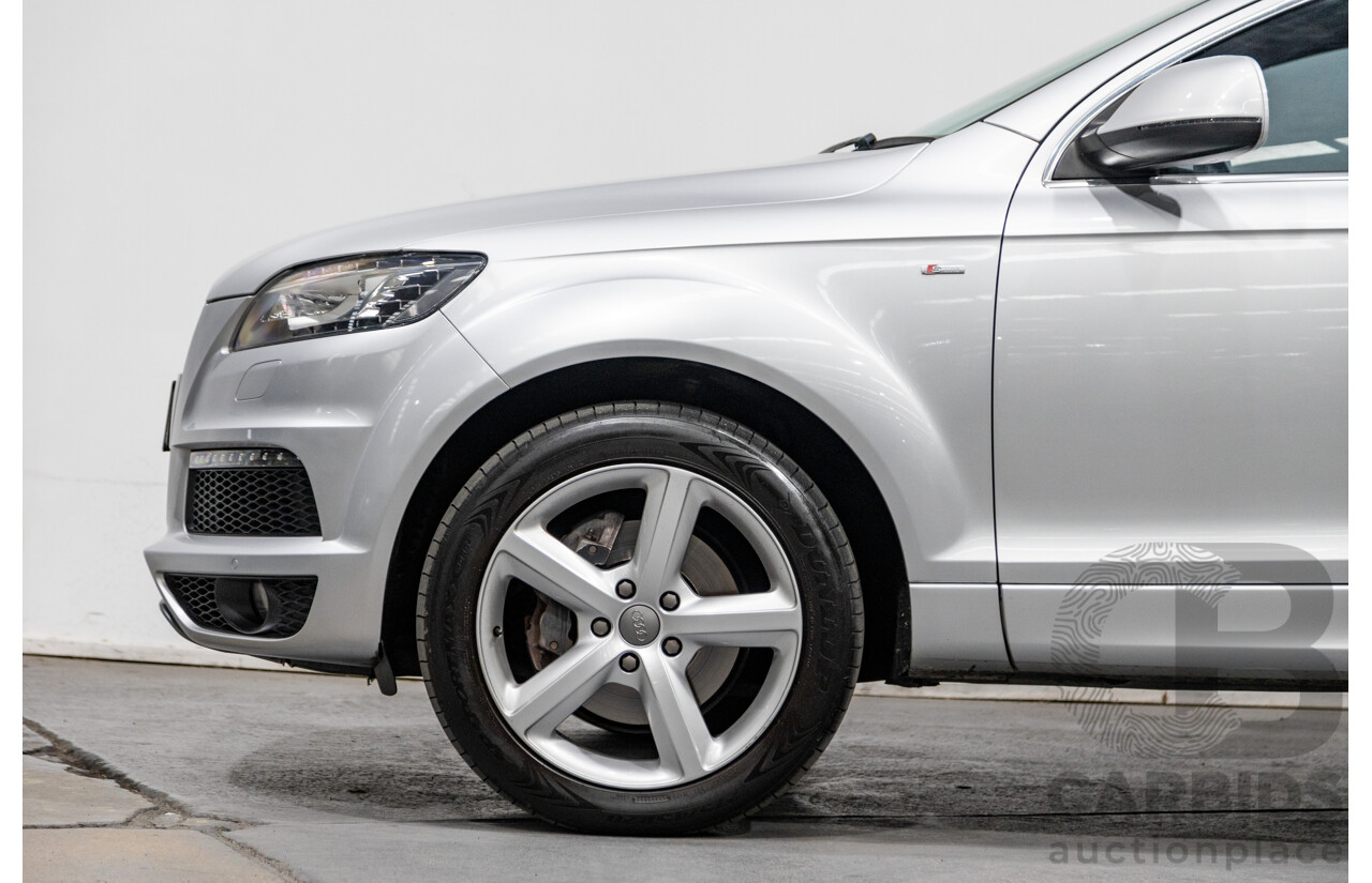 6/2010 Audi Q7 4.2 TDI Quattro (AWD) S-Line Package MY10 Upgrade 4d Wagon Ice Silver Metallic Turbo Diesel V8 4.2L - 7 Seater