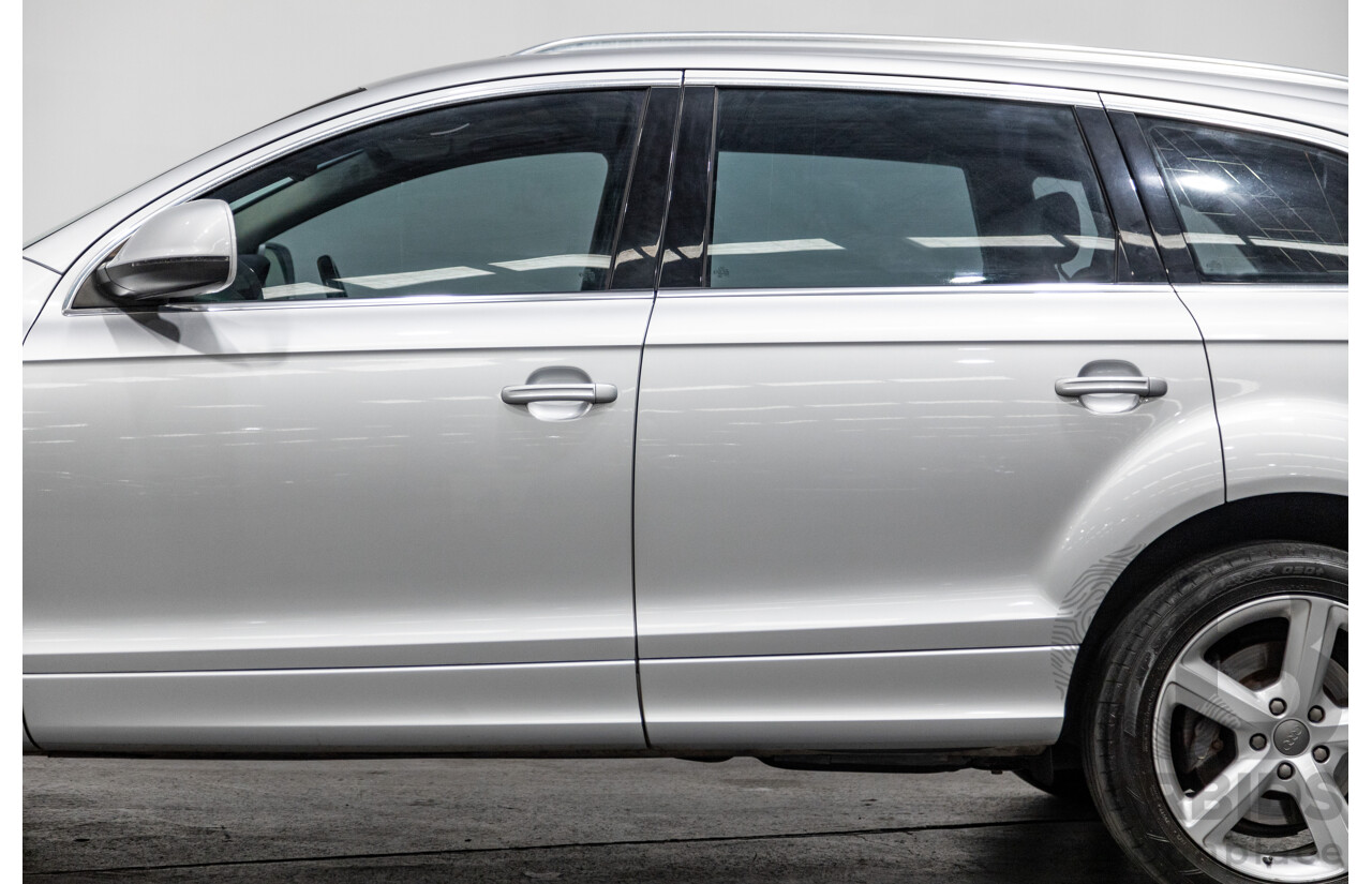 6/2010 Audi Q7 4.2 TDI Quattro (AWD) S-Line Package MY10 Upgrade 4d Wagon Ice Silver Metallic Turbo Diesel V8 4.2L - 7 Seater